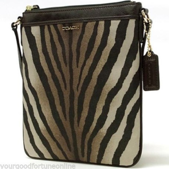 Coach Handbags - COACH MADISON Zebra SWINGPACK CROSSBODY Animal